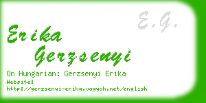 erika gerzsenyi business card